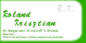 roland krisztian business card